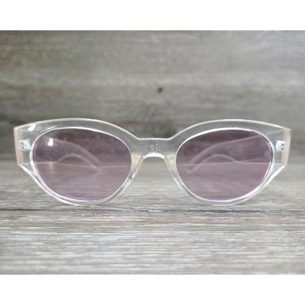 NYS Collection Purtel Street 4853 Clear Sunglasses Purple Lens Cat 1